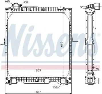 Радиатор, охлаждение двигателя NISSENS 62523A