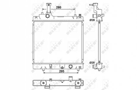 Радиатор, охлаждение двигателя NRF 53078