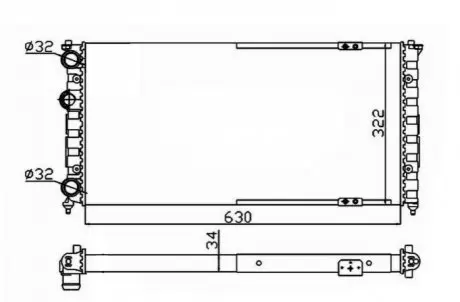 Радіатор, охолодження двигуна NRF 58135