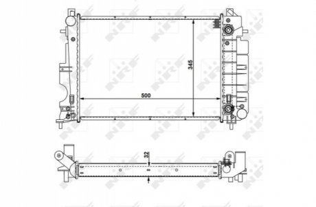 Радиатор, охлаждение двигателя NRF 58109