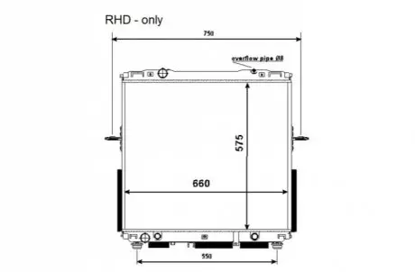 Радіатор, охолодження двигуна NRF 53368