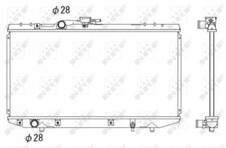 Радиатор, охлаждение двигателя NRF 53269