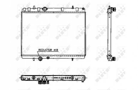 Радиатор, охлаждение двигателя NRF 50436