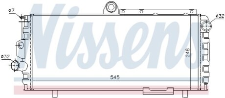 Радиатор, охлаждение двигателя NISSENS 60010