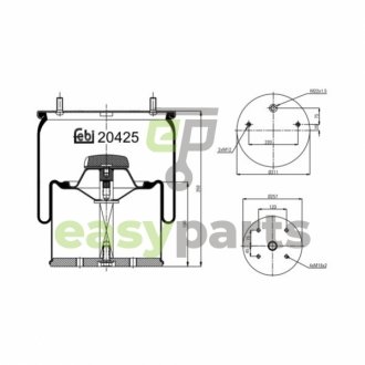 Кожух пневматической рессоры FEBI BILSTEIN 20425