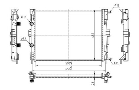 CHLODNICA MEGANE 1.6 16V 02- HART 607337