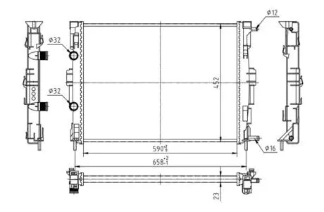 CHLODNICA MEGANE 1.6 16V 02- HART 607337