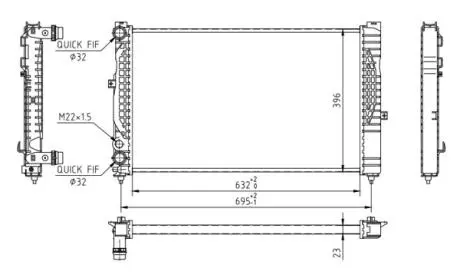 CHLODNICA PASSAT 1.6-2.0 00- HART 603225