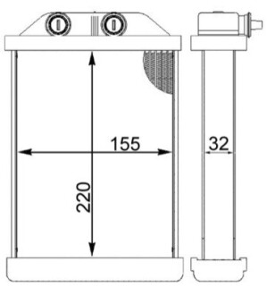 Радіатор пічки AUDI A6 97-05 MAHLE / KNECHT AH220000S