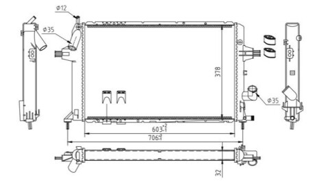 CHLODNICA ASTRA G 1.7TD 00- HART 610342