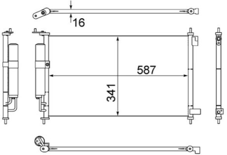 Skraplacz TIIDA / VERSA 07- MAHLE / KNECHT AC559000S