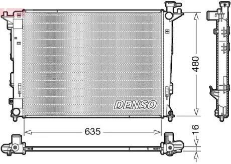 Радіатор двигуна, головний DENSO DRM41006