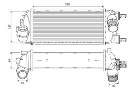 INTERCOOLER FIAT PANDA 12- Valeo 818695 (фото 1)