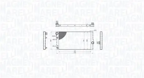 Chłodnica BMW 5 (F10) 520d MAGNETI MARELLI 350213214600