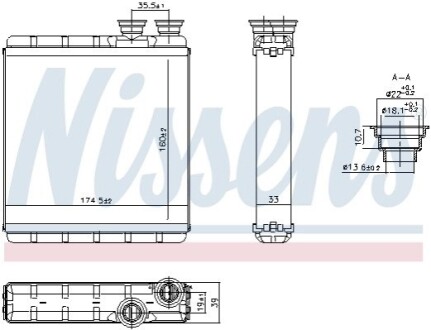 NAGRZEWNICA VW POLO VI 17- NISSENS 707302 (фото 1)