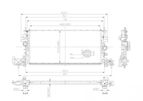 CHLODNICA OPEL ASTRA K 15- HART 630240