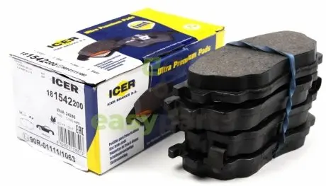 Дисковые тормозные колодки ICER 181542200