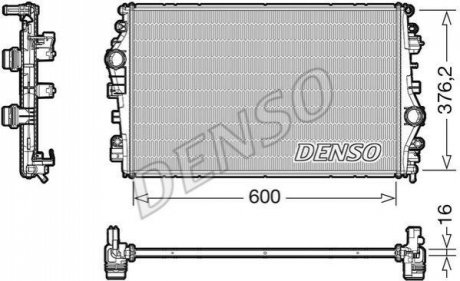 Радіатор двигуна, головний DENSO DRM01009