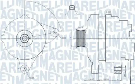 ALTERNATOR CITROEN,PEUGEOT MAGNETI MARELLI 063731665010