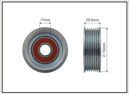 Ролик поликлиневого ремня CAFFARO 500408
