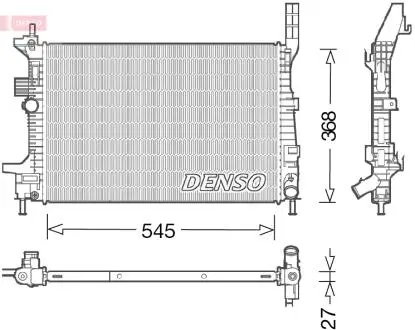 Радіатор двигуна, головний DENSO DRM10029