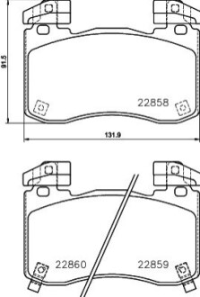 Brake Pad Set, disc brake HELLA 8DB355039451 (фото 1)