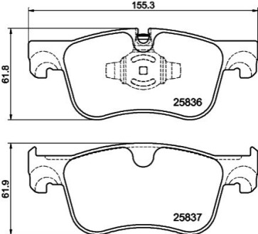 Brake Pad Set, disc brake HELLA 8DB355041091