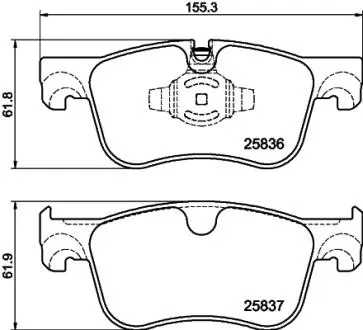 Brake Pad Set, disc brake HELLA 8DB355041091