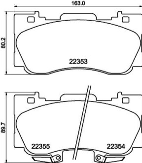 Brake Pad Set, disc brake HELLA 8DB355040671