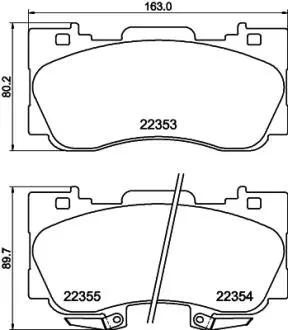Brake Pad Set, disc brake HELLA 8DB355040671
