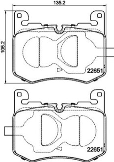 Brake Pad Set, disc brake HELLA 8DB355040641