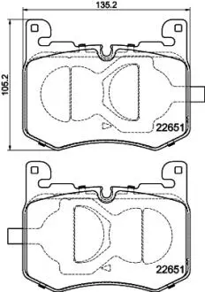 Brake Pad Set, disc brake HELLA 8DB355040641