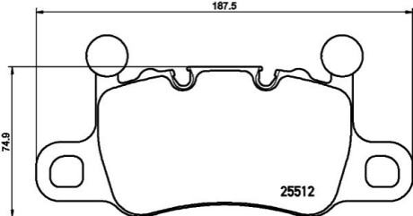 Brake Pad Set, disc brake HELLA 8DB355021401 (фото 1)