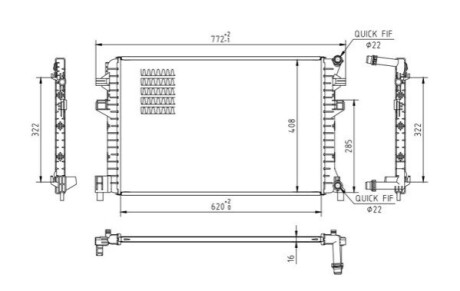 CHLODNICA VW GOLF VII 12- HART 623812