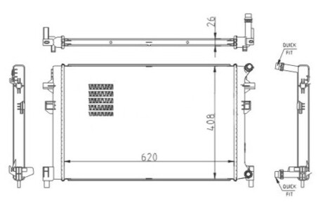 CHLODNICA VW GOLF VII 12- HART 623790