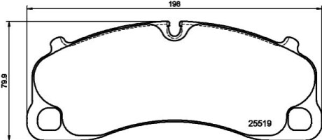 Klocki ham. przód PORSCHE HELLA 8DB355039991