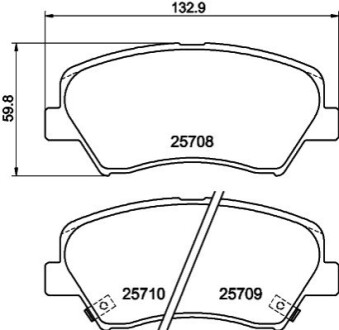 Гальмівна колодка.) HELLA 8DB355021781