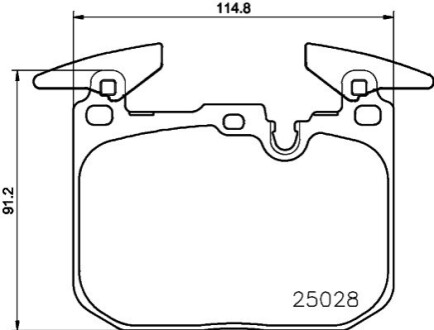 Гальмівна колодка.) HELLA 8DB355021271