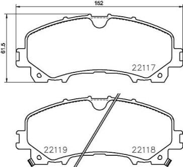 Гальмівна колодка.) HELLA 8DB355024621