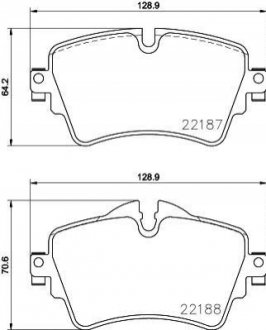 Тормозные колодки.) HELLA 8DB355023091