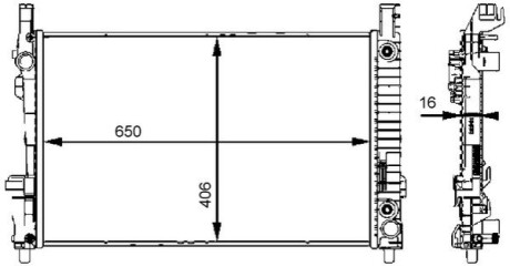 CHЈODNICA MB A-CL. (W169) MAHLE / KNECHT CR661000S