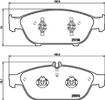 Тормозные колодки.) HELLA 8DB355020681