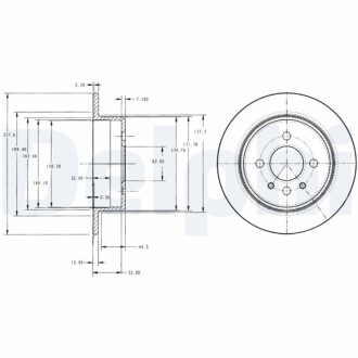 Гальмiвнi диски Delphi BG2202