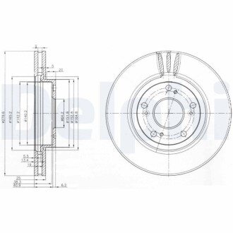 Гальмiвнi диски Delphi BG3977