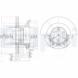 Тормозные диски Delphi BG9722