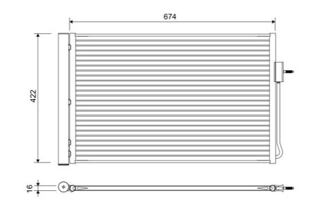Конденсатор, кондиционер Valeo 822662