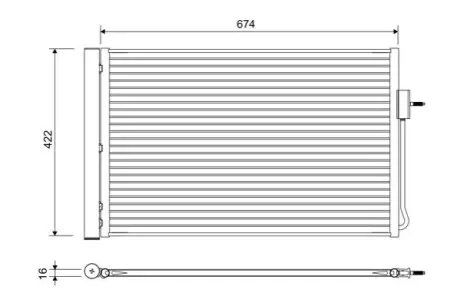 Конденсатор, кондиционер Valeo 822662