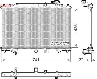 Radiator, engine cooling DENSO DRM44052 (фото 1)