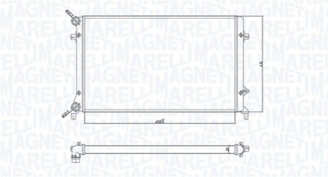 Radiator, engine cooling MAGNETI MARELLI 350213166900 (фото 1)