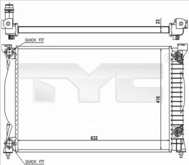 CHLODNICA AUDI A4 8E 00- TYC 7020014R